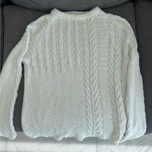 Zara white knit wear sweater